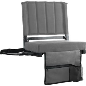 SPORT BEATS Stadium Seats with Back Support Bleacher Chairs with Back and Cushion Thick Padded Bleacher Seats Includes Shoulder Strap