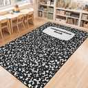 7 x 3 ft Large Composition Notebook Classroom Rug School Gift, 2'11" x 6'10"