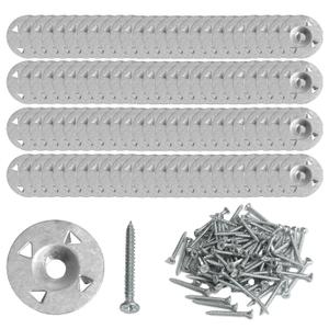 2 x 200 Pcs Foam Board Fasteners Kit, Foam Board Fasteners Washers Installation, 1-1/8 Inch Metal Washers and Stainless Steel Screws for Fixing Fastening Installation, Fastener Kit Board Hardware Set