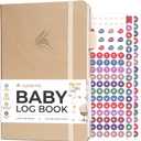 Clever Fox Baby Log Book Daily Feeding & Sleep Tracker Journal Medical Care Newborn Record, Gifts for New Parents & Baby Registry (Pearl)