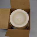 4" x 6" Large Outdoor Flameless Candles with Remote and Timer, Battery Operated Flickering LED Pillar Candles for Patio, Porch, Lantern, Ivory, Plastic, Pack of 1