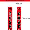 DAZONGE Graduation Decorations 2026, Red and Black Class of 2026 Decorations Graduation Banners for Any Schools or Grades Party Favor