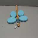 Lotion Applicator With 4 Replaceable Pads for Back, Self, Elderly, Women - Sunscreen and Cream Applicator With 17" Curved Handle for Easy Targeting of Back and Feet, Blue