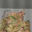 Women Split Floral Bodycon Dress Sleeveless Spaghetti Strap Summer Beach Club Fashion Slim Fit Dress (Small, En8)