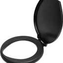 Portable Toilet Seat for 5 Gallon Bucket Emergency Outdoor Camping Snap on Luggable Loo Toilet Cover for Adults and Kids (Black)