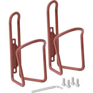 Aluminum Bike Water Bottle Cages  Great for MTB and Road Bicycles  2 Pack - Crimson Aluminum Bike Water Bottle Cages  Great for MTB and Road Bicycles  2 Pack - Crimson