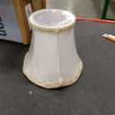 LALAFINA 1pc Bell Lamp Shade Cloth Lamp Shade European Style Fabric Lampshade Burlap Clip On Chandelier Lamp Shade for Home Hotel Bedroom, White,13x13x12cm