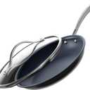 Guy Fieri's Flavortown Laser Titanium 12 Fry Pan with Lid - Non-stick Cookware Without PFAS, PTFE, or PFOA, 3x More Durable, Dishwasher Safe, Oven Safe