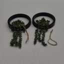 Der Rose 2 Pack Fake Plants Hanging Artificial Succulents Plants in Black Pots for Living Room Bathroom Accessories Boho Farmhouse Wall Decor