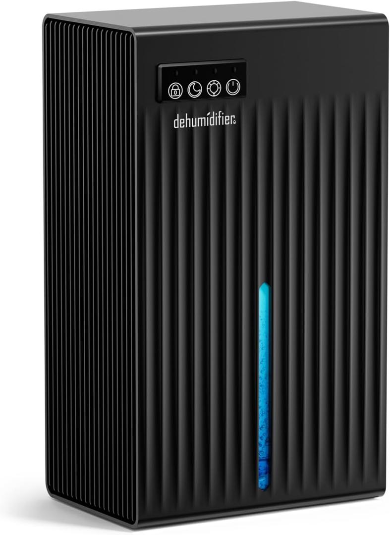 Dehumidifier for Home, 95 OZ Water Tank, (1000 sq.ft) Dehumidifiers for Bathroom Bedroom Basement with Drain Hose, Auto Shut Off Black