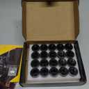 MIKKUPPA 20pcs M12x1.25 Lug Nuts - 1.47 Inch 13/16 Hex OEM Mag Washer Style Factory Replacement Black Lug Nuts Replacement for Nissan Infiniti Factory Wheel