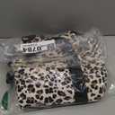 Expandable Travel Duffle Bags Weekender Overnight Bags for Women Men Hospital Bag for Women Labor Delivery with Toiletry Bag Waterproof (Leopard)