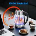Aigostar Electric Kettle, Tea Kettle with Temperature Control and Tea Infuser, 1500W Hot Water Kettle with Variable Temperature, Keep Warm Function, LED Indicator Light Change, Auto Shut-Off, 1.7L