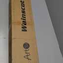 Art3d Premade Board and Batten Paintable Wainscoting Kit, MDF Accent Wall Panel for Kitchen Bedroom Living Room Home Decor Covers 189 x 54 in. Molding Trim Slat with Edge Strip (Log Color)