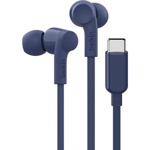 Belkin SoundForm Wired Earbuds with USB-C Connector, in-Ear Earphones w/Microphone - USB-C Headphones for iPhone 17, iPhone 16, iPad mini, Galaxy S25, Google Pixel 9, Android, and More - Blue