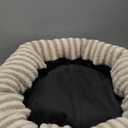 MIXJOY Dog Beds for Small Dogs Cats, Washable Small Dog Bed with Removable Cover, Donut Cat Bed for Indoor Cats, Calming Fluffy Round Pet Beds with Anti Slip Bottom, Cute Puppy Beds, 23"x23"x8", Beige