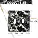 Black White Marble Pattern Acrylic Wall Plate Cover Switch Plate Covers Cover Light Switch Cover Switch Cover Decorative Double Gang Toggle Outlet Covers Switch Cover
