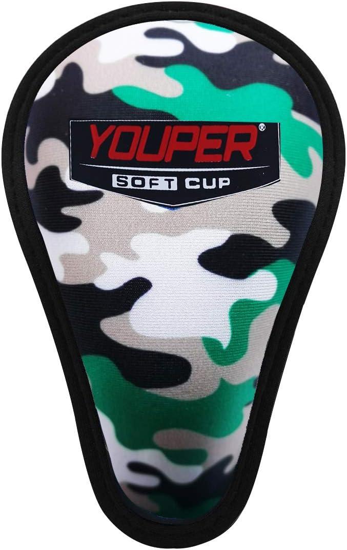 Youper Boys Youth Soft Foam Protective Athletic Cup (Ages 7-12), Kid Athletic Cup for Baseball, T-Ball, Football (Army Camo (1-Pack))
