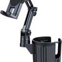 Cell Phone Cup Holder Car Mount - 2-in-1 Vehicle Drink Rack | Multifunctional Expander with Phone Stand for Auto Use, Adjustable Bottle Storage Organizer for Cars, and Trucks, Ideal for Women, M
