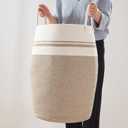 OIAHOMY Large Clothes Eco friendly Laundry Basket Beige