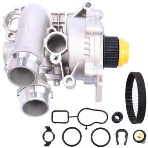 Aluminum Water Pump Kit Compatible with Audi A3 A4 A5 A6 Q3 Q5 TT A4 Allroad & VW Passat Jetta Golf CC Tiguan GTI Eos Beetle 2.0T TSI Engine，OE 1312460 06H121026DR 06H121026AF 06J121026R Set of 9