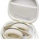 Headphone Headset Case for Beats/JLab JBuds Lux ANC/JBL/TOZO/BERIBES/Picun/KVIDIO Wireless Noise Cancelling Over-Ear Foldable Headphones (Cream) (Light Khaki)