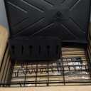 Dish Drying Rack - Expandable Rack, Large Capacity Dish Drainer for Kitchen Counter, Rust-Proof with Utensil Holder, Black