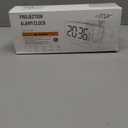 Projection Alarm Clock with FM Radio, USB Charging Port, 0-100% Dimmer, Dual Alarms, HD LED Display, 30 Preset Stations, Sleep Timer, 5 Alarm Sounds, Snooze, Curved Screen, Digital Clock for Bedroom (Blue)