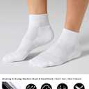 CS CELERSPORT 6 Pairs Women's Running Ankle Socks Athletic Sport Socks Cushioned (White, M)