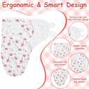Ramede 6 Pack Preemie Swaddle Blanket with Hats Sleep Swaddle for Baby Boy Girl Preemie Newborn Sacks Soft Cotton Wearable , 18 (Bear,Pink)