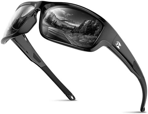 suoso Sports Polarized Sunglasses for Men: Women UV400 Protection Wrap Around Sun Glasses for Golf Fishing Running Driving