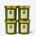 Candle 3Oz Glass 4Pcs Honeysuckle