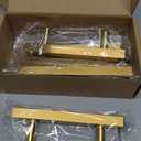 goldenwarm 5Pack Brushed Brass Drawer Pulls Gold Cabinet Pulls 3in Handles for Kitchen Cabinets - LS1212GD76 Kitchen Hardware Square Bar Handles Cupboard Door Hardware, 5in Overall Length (3in hole centers)