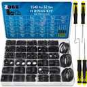 ZDBB 32 Size 1540 Pcs O Rings Assortment Kit Metric Nitrile Rubber Oring Set with 4 Pick for Automotive Faucet Pressure Washer Plumbing Air or Gas Repair OD 4mm-50mm