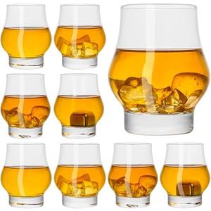 VasoArte Whiskey Glasses Set of 8, 10 OZ Crystal Old Fashioned Cocktail Glasses, Bourbon Cups, Lowball Glasses Set, Premium Scotch Glass, Clear Rum Glasses, Rock Barware for Men Gift