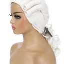 Adequate Judge Colonial Wig for Women,George Washington Colonial Costume Women,Halloween Costume Wig (White)