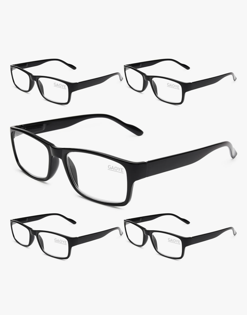 Gaoye Professional Reading Glasses for All Day - Computer Readers with Blue Light Protection - Value Pack +1.75