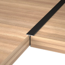 NeatiEase T Molding Transition Strip, Aluminum Laminate Floor Divider, Threshold for Floor Gaps, Black, 4ft x 0.8in (3pcs)