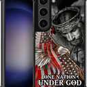 for Samsung Galaxy S23 Case 6.1 with Jesus Eagle Flag Four Corner Airbag Protection Design Soft Silicone Frame Personalized Pattern Case Compatible with Samsung Galaxy S23 for Men