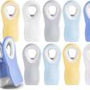 COOK WITH COLOR Bag Clips with Magnet- Food Clips, Chip Clips, Bag Clips for Food Storage with Airtight Seal Grip for Bread Bags, Snack Bags and Food Bags (Yellow and Blue, Pack of 10)