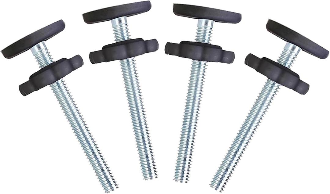 4 Pack Baby Gate Replacement Parts Threaded Spindle Rod 8MM(M8), Screw Bolts Hardware Kit for Pet & Dog Pressure Mounted Safety Door & Stair Gates (a Black) (90MM)