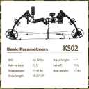 Compound Bow for Youth, Teenagers and Beginners 15-45LBS Draw Weight, Limbs Made in US, Ready to Shoot, Bow and Arrow Set with All The Archery Accessories