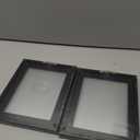 6x8 Floating Picture Frames Set of 2, Double Glass Floating Frame for 4x6, 5x7 Pictures or Full Display 6x8 Photos Tabletop or Wall Hanging (Black)