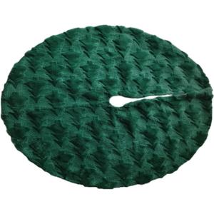 WHZHDMA Comfortable Textured Pattern Christmas Tree Skirt Holiday Atmosphere Supplies Memorable Christmas Tree Dress Decorations