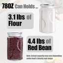 Glass Jars with Lids 78 oz, Airtight Silicone Seal & Non-Slip Design, Large Glass Storage Containers with Lids, Wide-Mouth Storage Containers for Kitchen, Laundry, Pantry & Office