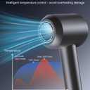 Hair Dryer, 140, 000 RPM High Speed Blow Dryer for Fast Drying, Negative Ionic Hair Dryers for Women, Thermo Control Lightweight Hairdryer for Home and Travel Black