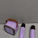 Mini Karaoke Machine: Mini Karaoke Machine with 2 Wireless Karaoke Microphones and Light for Family Home Party - Portable Singing Karaoke Speaker - Stage-subwoofers (Purple)