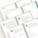 Blue Sky Day Designer 2026 Weekly and Monthly Planner Calendar, January 2026 - December 2026, 5" x 8", Clear Pocket Cover, Durable Twin Wire Binding, Includes Storage Pocket, Stickers, Peyton White