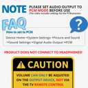 AUTOUTLET 192kHz DAC Digital to Analog Audio Converter 7ft/2.1m Digital Audio Optical to RCA Male Cable for HDTV, DVD, Blu-Ray Players and Game Consoles