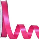 Ribest Hot Pink Double Faced Satin Ribbon, 1/2 Inch 25 Yard Ribbon for Crafts Gift Wrapping Bows Wedding Party Decoration Bouquet
